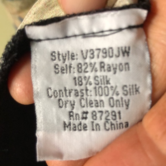 Johnny Was  black velvet and 100% silk dress - Picture 7 of 16